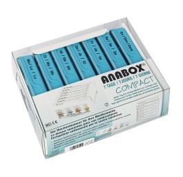 ANABOX pilulier compact 7jours bleu 4 cas a/f/i