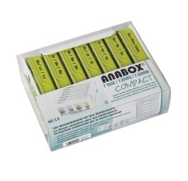 ANABOX pilulier compact 7jours vert 4 cas a/f/i