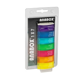 ANABOX pilulier 1x7 multicol a/f/i blist