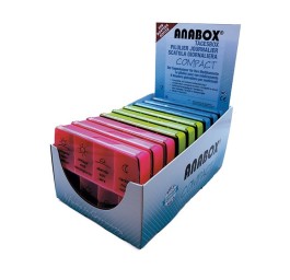 ANABOX pilulier compact un jour ass 18pce disp
