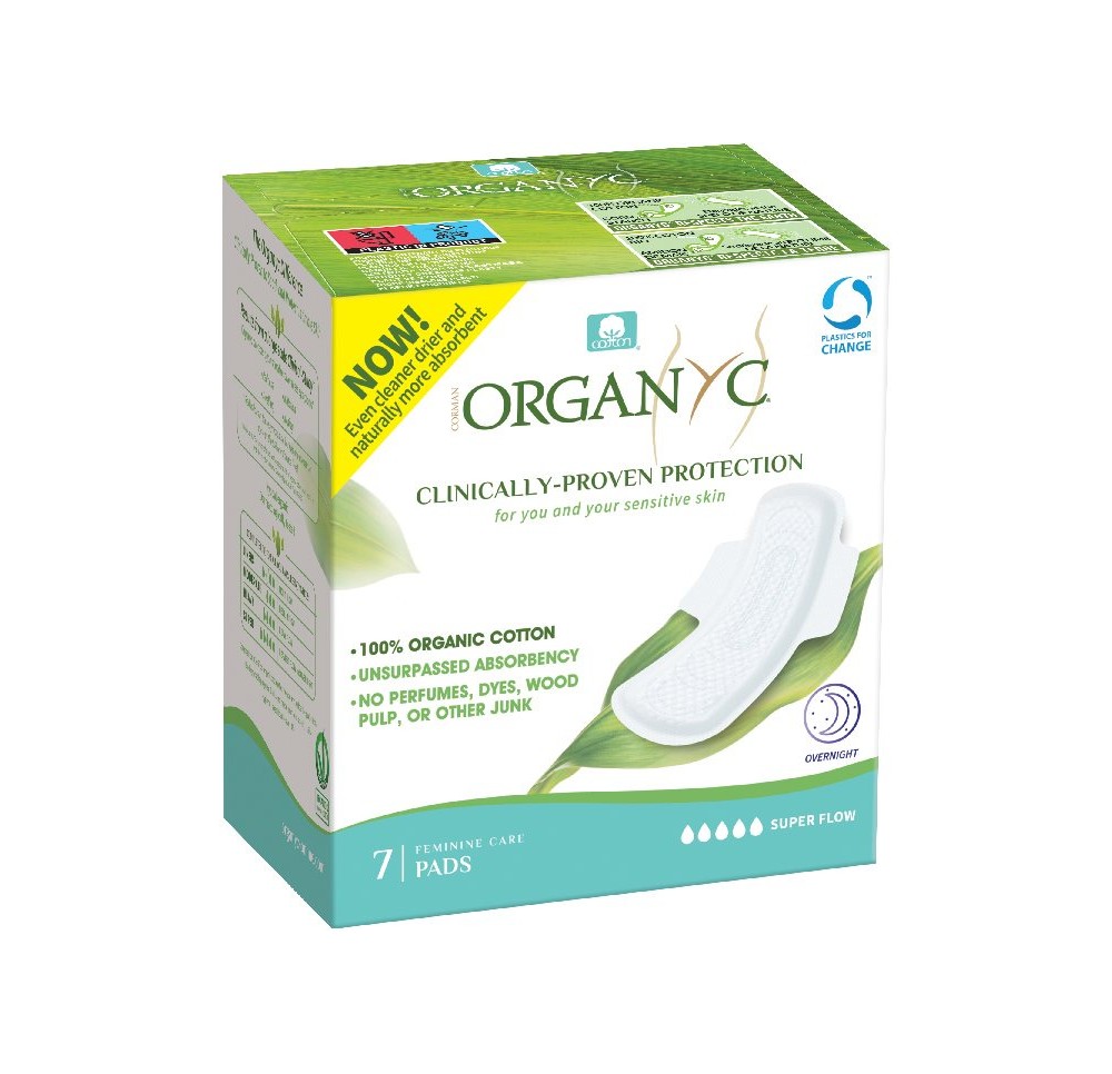 ORGANYC serviettes hygiéniques nuit ailettes 7 pce