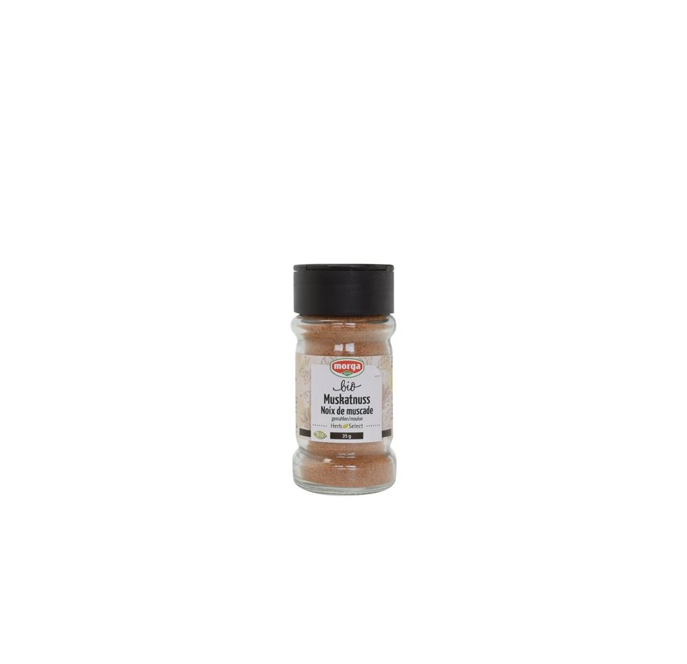 MORGA épice noix de muscade moulue bio verre 35 g MORGA épice noix de muscade moulue bio verre 35 g