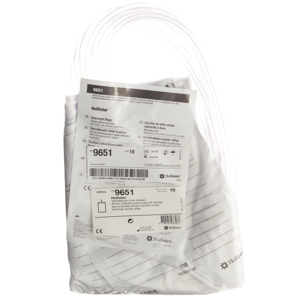 HOLLISTER poche coll 2l 120cm non stérile 10 pce