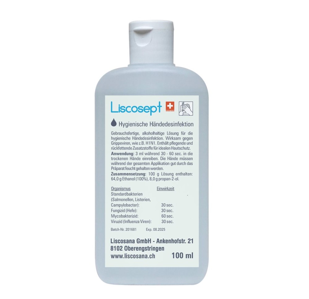 LISCOSEPT désinfectant mains clapet fermet 100 ml