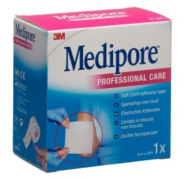 3M MEDIPORE adhésif vlies 5cmx10m liner (nouveau)