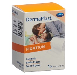 DERMAPLAST bande gaze lisière tiss 6cmx10m