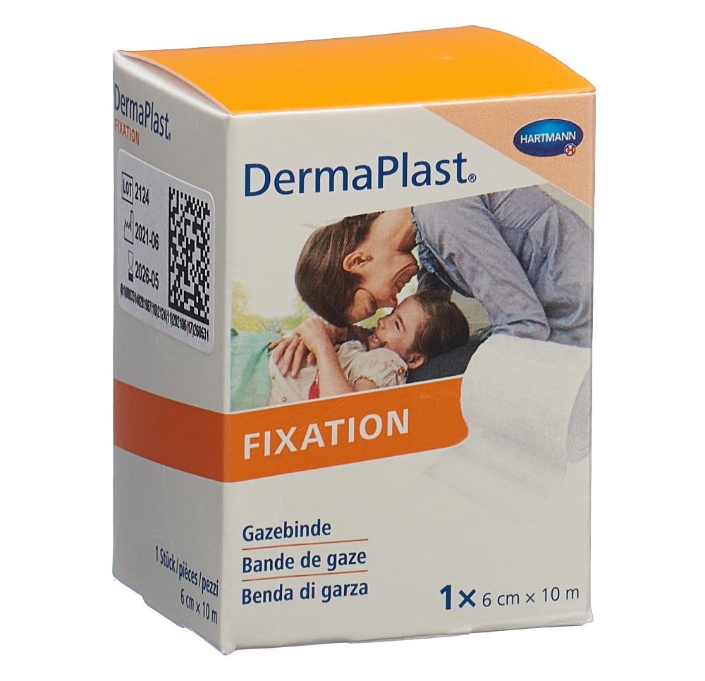 DERMAPLAST bande gaze lisière tiss 6cmx10m