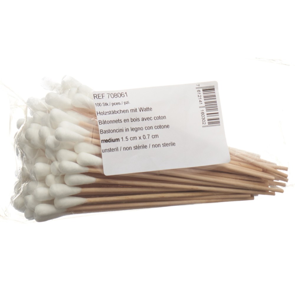 SALZMANN bâton coton bois 150mm M sach 100 pce