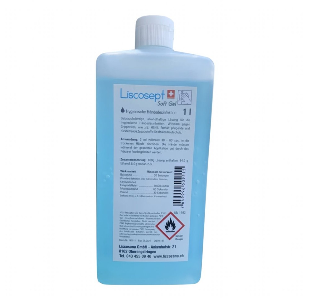LISCOSEPT Soft Gel désinfectant mains fl 1000 ml