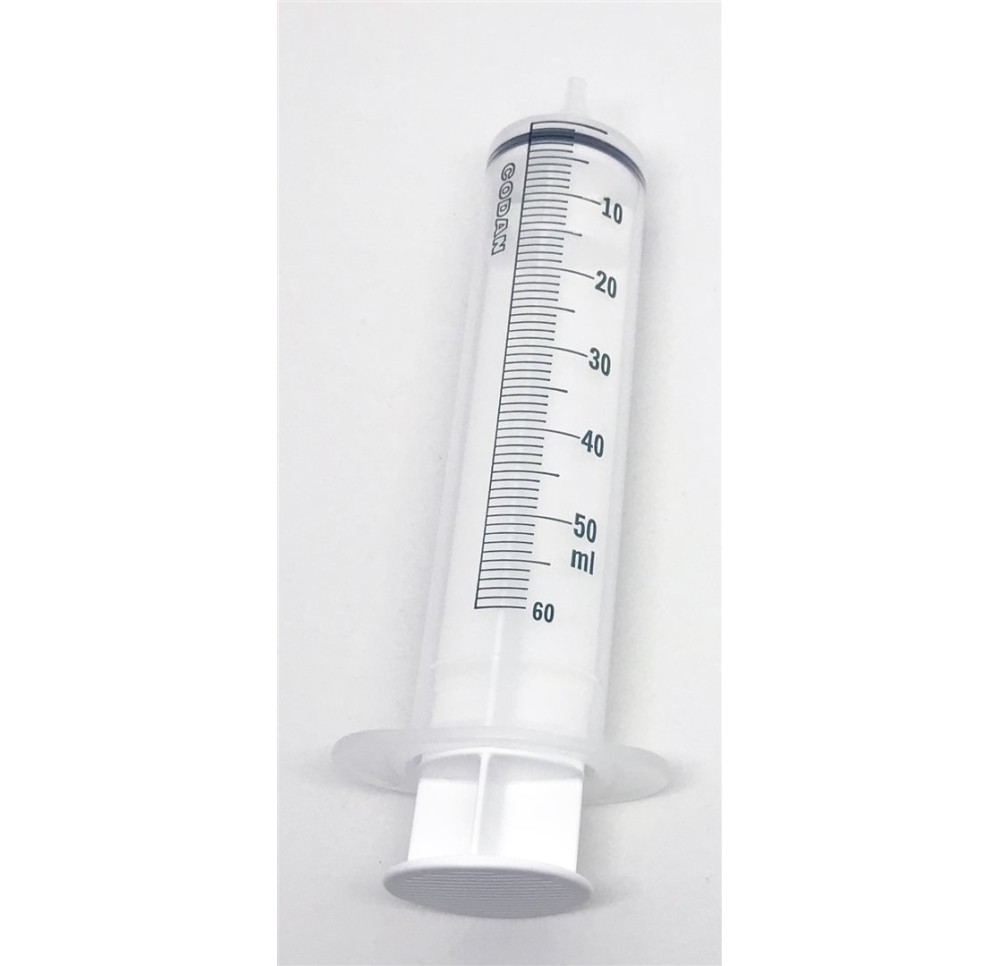 CODAN seringue us uni 60ml luer excentrée 25 pce