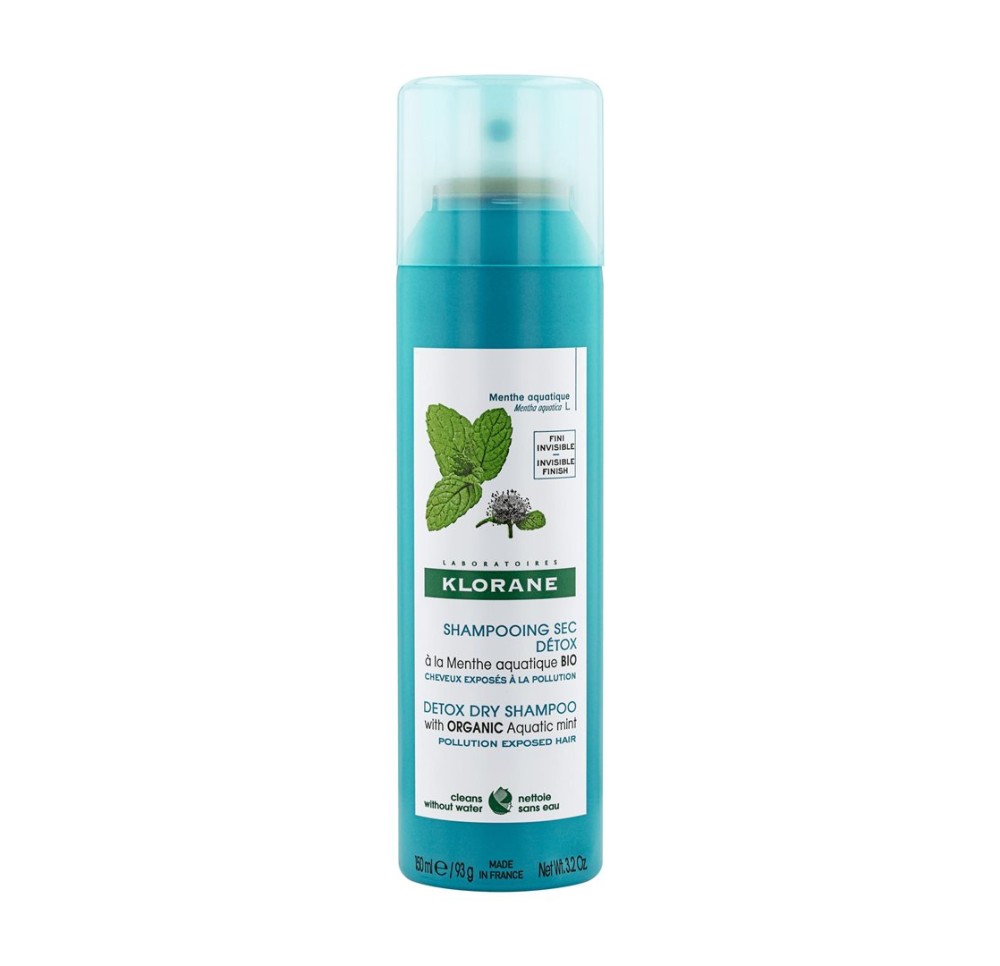 KLORANE Shampooing sec détox menthe aqua 150 ml KLORANE Shampooing sec détox menthe aqua 150 ml