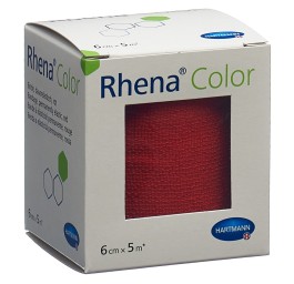 RHENA Color bandes élastiques 6cmx5m rouge