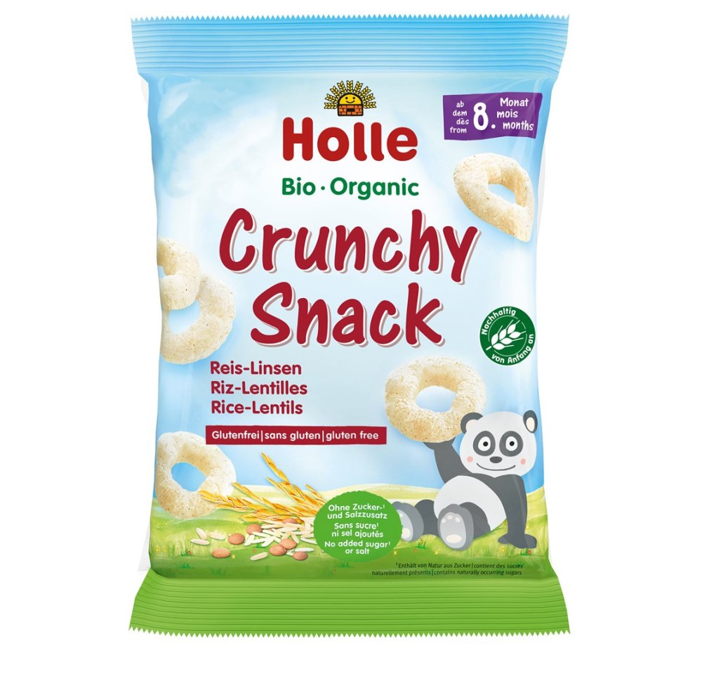 HOLLE Bio Crunchy Snack riz-lentilles 25 g HOLLE Bio Crunchy Snack riz-lentilles 25 g