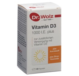 DR. WOLZ Vitamin D3 1000 I.E. plus caps 60 pce