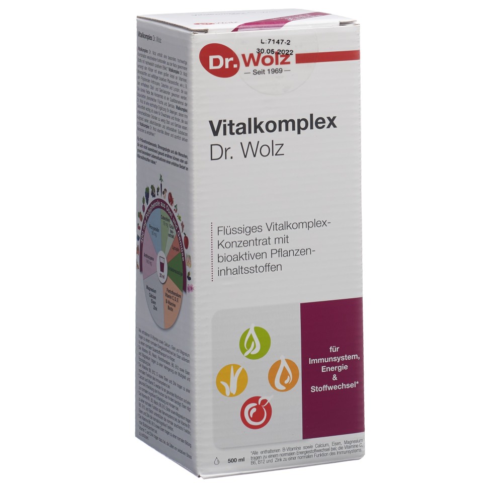 DR. WOLZ Complexe vital fl verre 500 ml DR. WOLZ Complexe vital fl verre 500 ml