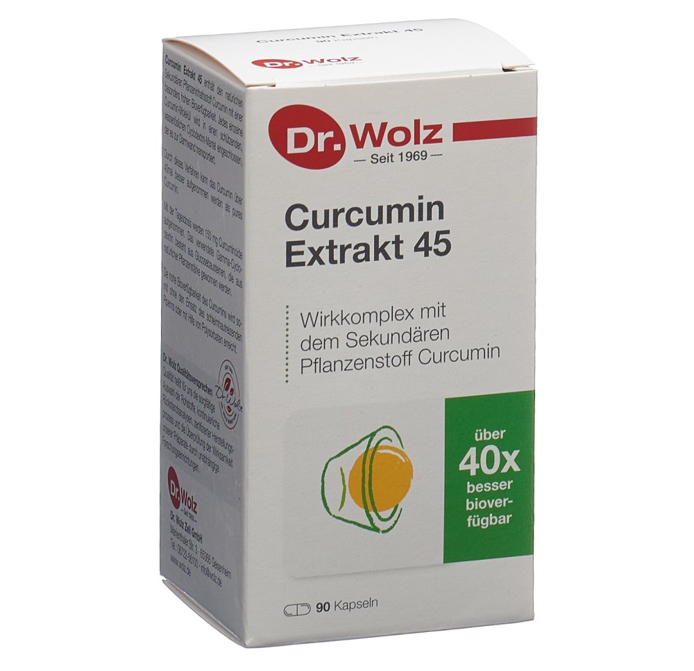 DR. WOLZ Extrait de curcumine 45 caps 90 pce DR. WOLZ Extrait de curcumine 45 caps 90 pce