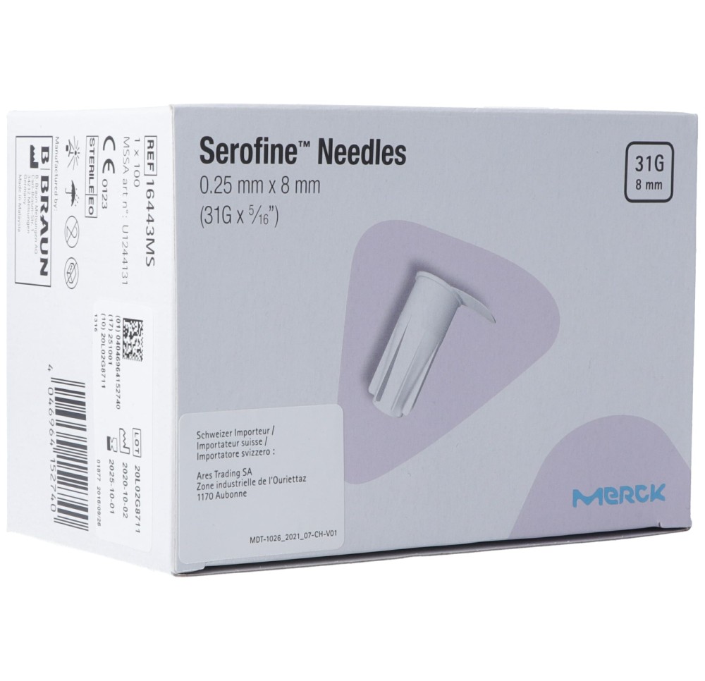 SEROFINE Needles 31G Easypod auto-inject 100 pce