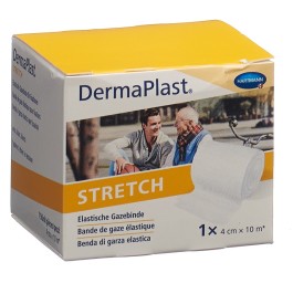 DERMAPLAST Stretch bande gaze 4cmx10m blanc