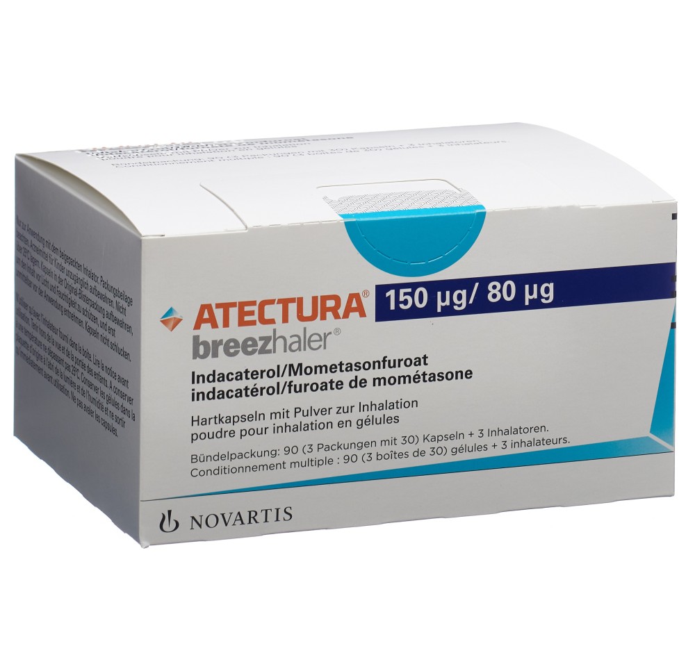 ATECTURA BREEZHALER caps inh 150mcg/80mcg 90 pce ATECTURA BREEZHALER caps inh 150mcg/80mcg 90 pce