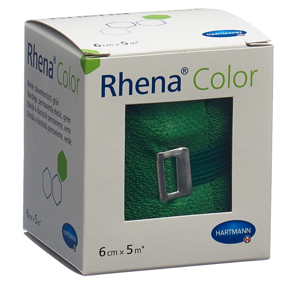 RHENA Color bandes élastiques 6cmx5m vert