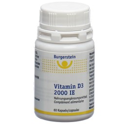 BURGERSTEIN Vitamin D3 caps 2000 UI bte 60 pce