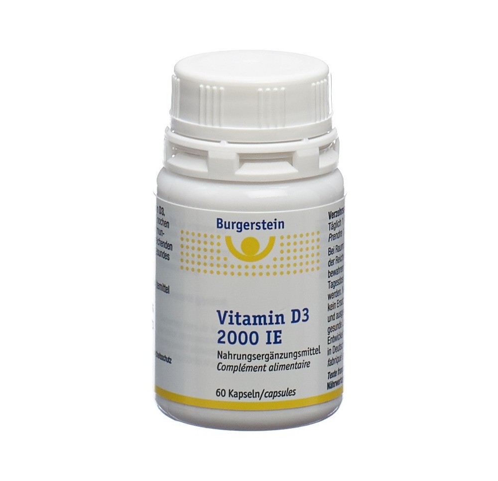 BURGERSTEIN Vitamin D3 caps 2000 UI bte 60 pce BURGERSTEIN Vitamin D3 caps 2000 UI bte 60 pce