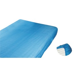 SUNDO housse matelas 100x200cm jetable bleu élast