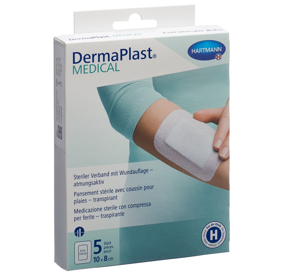 DERMAPLAST Medical pans non-tissé 10x8cm 5 pce