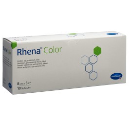 RHENA Color bandes élast 8cmx5m bleu ouv 10 pce