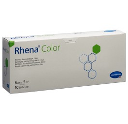 RHENA Color bandes élast 6cmx5m bleu ouv 10 pce