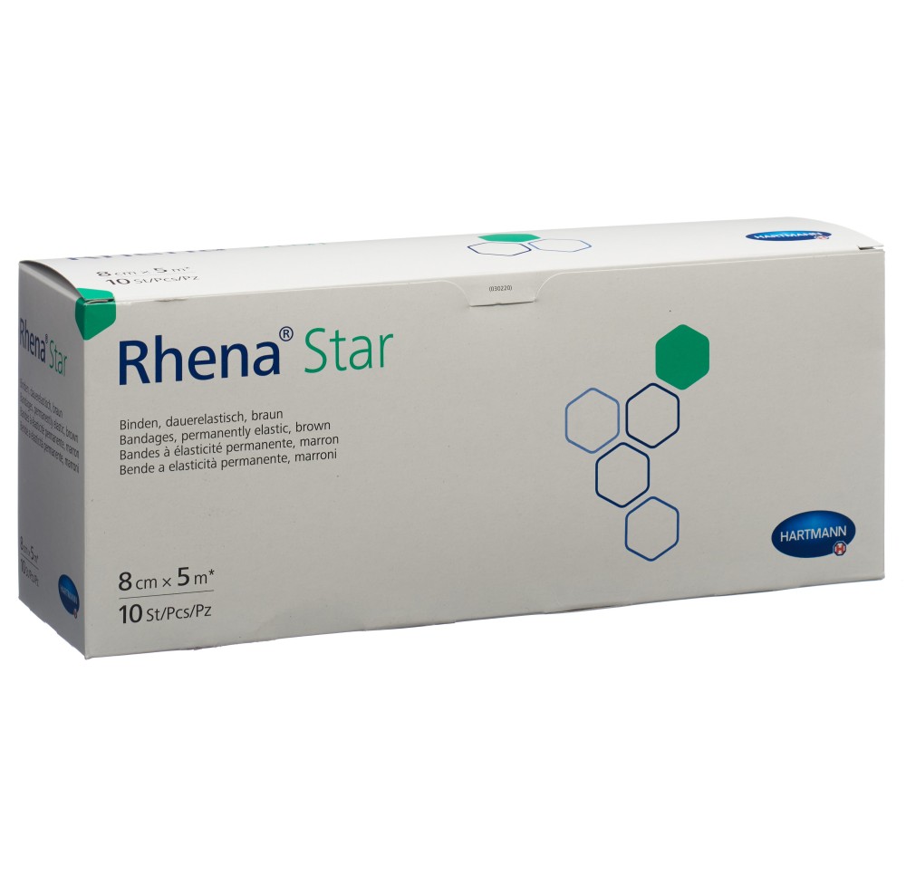 RHENA Star bande élast 8cmx5m chair ouvert 10 pce