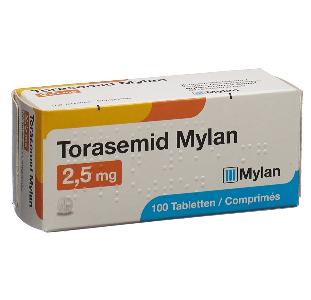TORASEMID Mylan cpr 2.5 mg 100 pce TORASEMID Mylan cpr 2.5 mg 100 pce