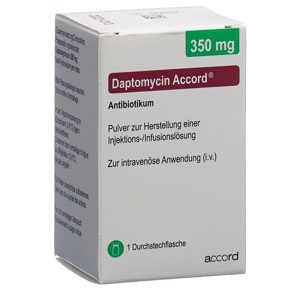 DAPTOMYCIN Accord subst sèche 350 mg flac DAPTOMYCIN Accord subst sèche 350 mg flac