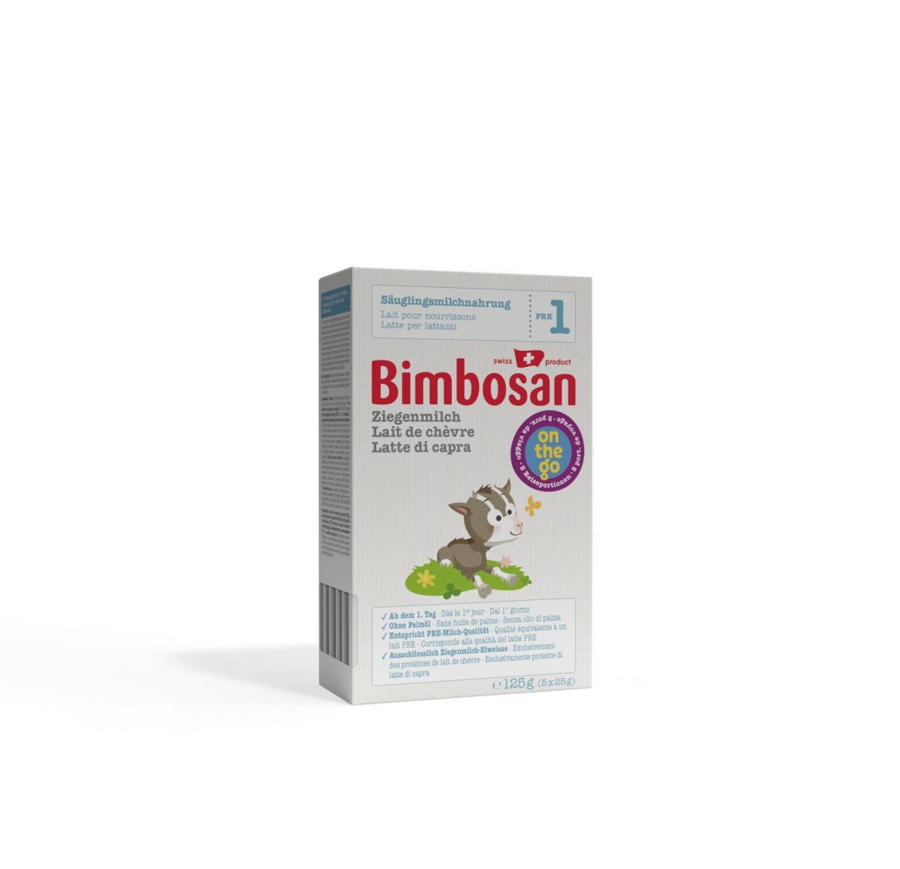 BIMBOSAN lait de chèvre 1 nourriss voya 5 x 25 g BIMBOSAN lait de chèvre 1 nourriss voya 5 x 25 g