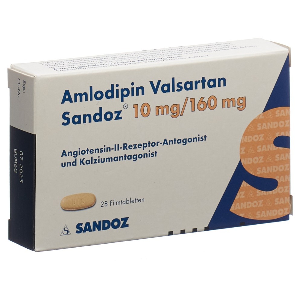AMLODIPINE VALSARTAN Sandoz cpr pell 10/160 28 pce