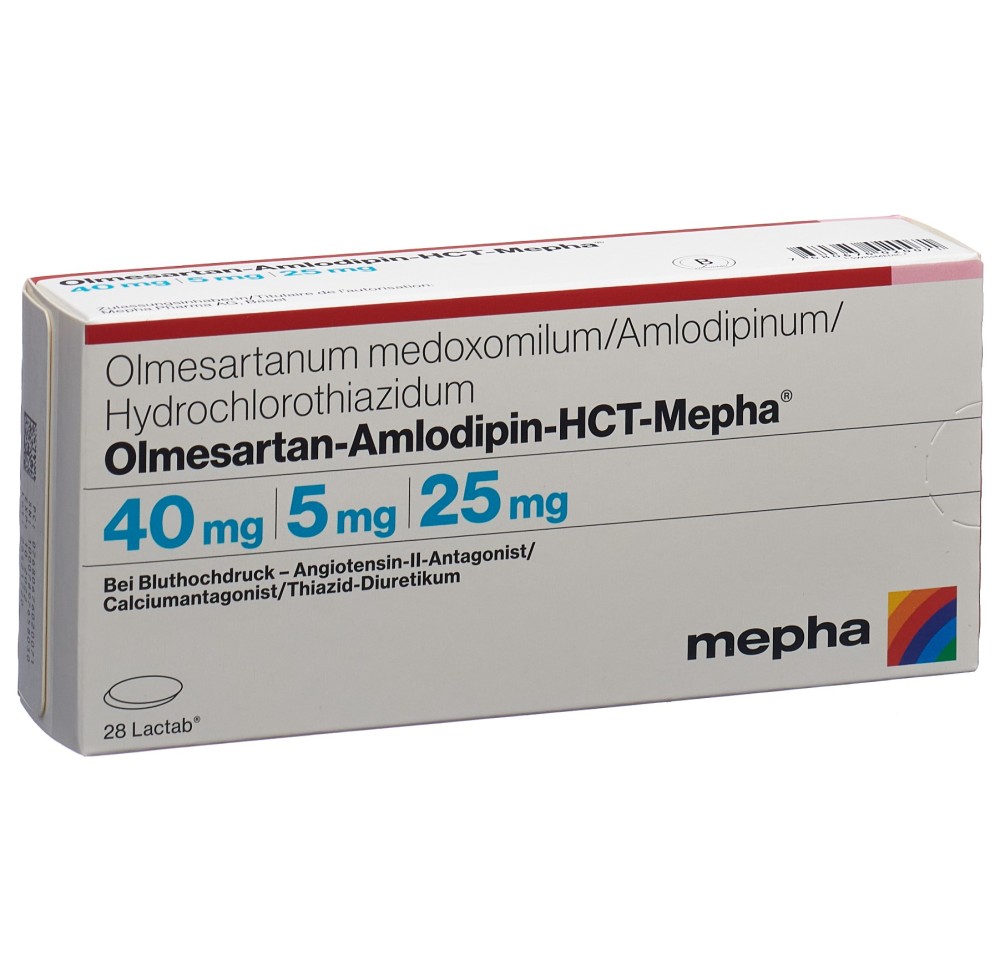 OLMESARTAN AMLO HCT Mepha Lactab 40/5/25 28 pce