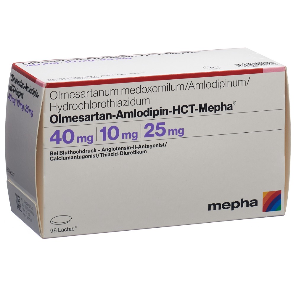 OLMESARTAN AMLO HCT Mepha Lactab 40/10/25 98 pce