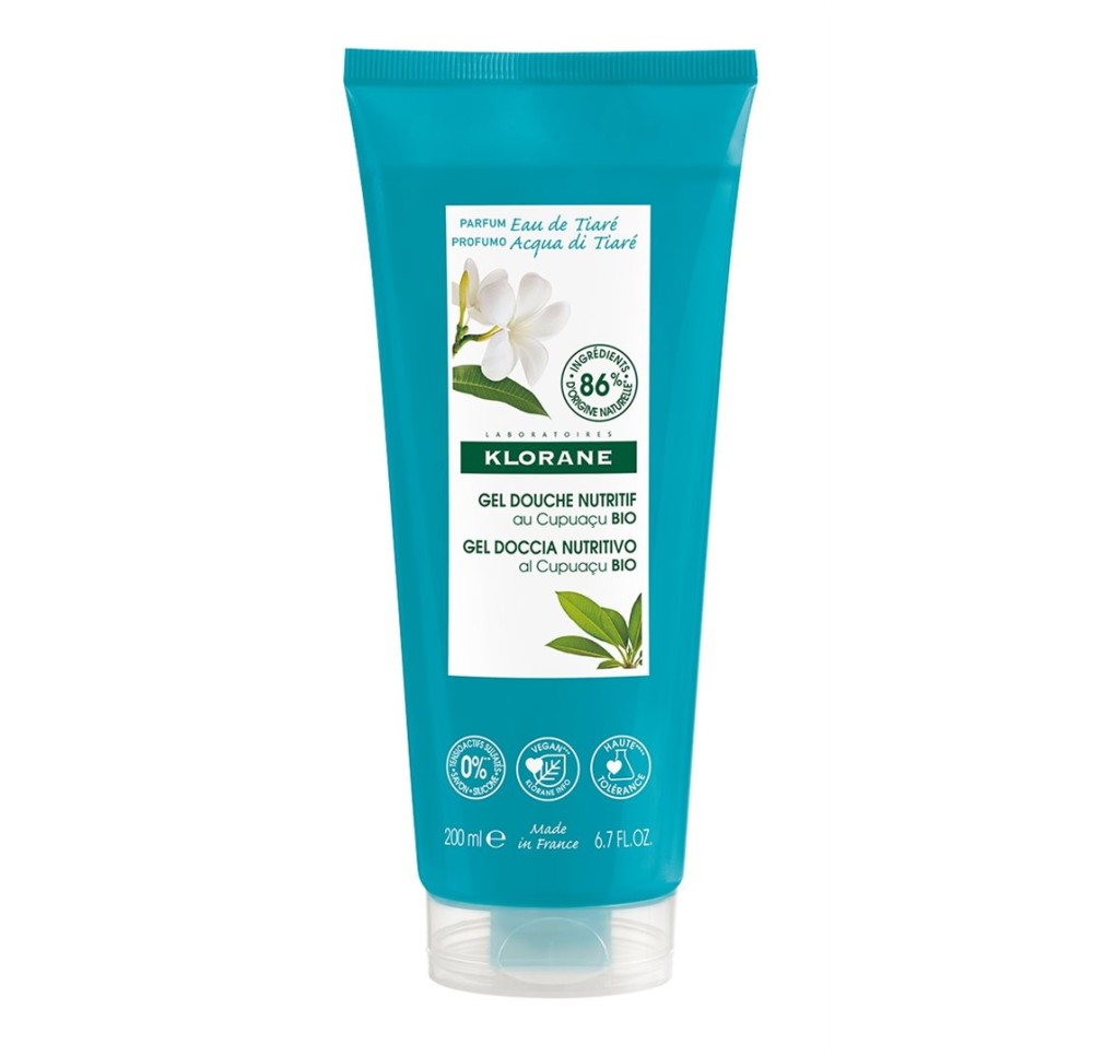 KLORANE Gel douche Eau de Tiaré (nouv) 200 ml