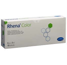 RHENA Color bandes élast 6cmx5m rouge ouv 10 pce