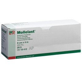 MOLLELAST bande fixat élast 8cmx4m blanc 20 pce