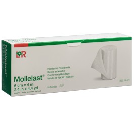 MOLLELAST bande fixat élast 6cmx4m blanc 20 pce