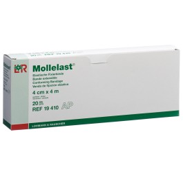 MOLLELAST bande fixat élast 4cmx4m blanc 20 pce