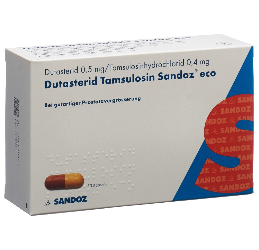 DUTASTERID Tamsulosin Sandoz eco 0.5/0.4mg 30 pce DUTASTERID Tamsulosin Sandoz eco 0.5/0.4mg 30 pce