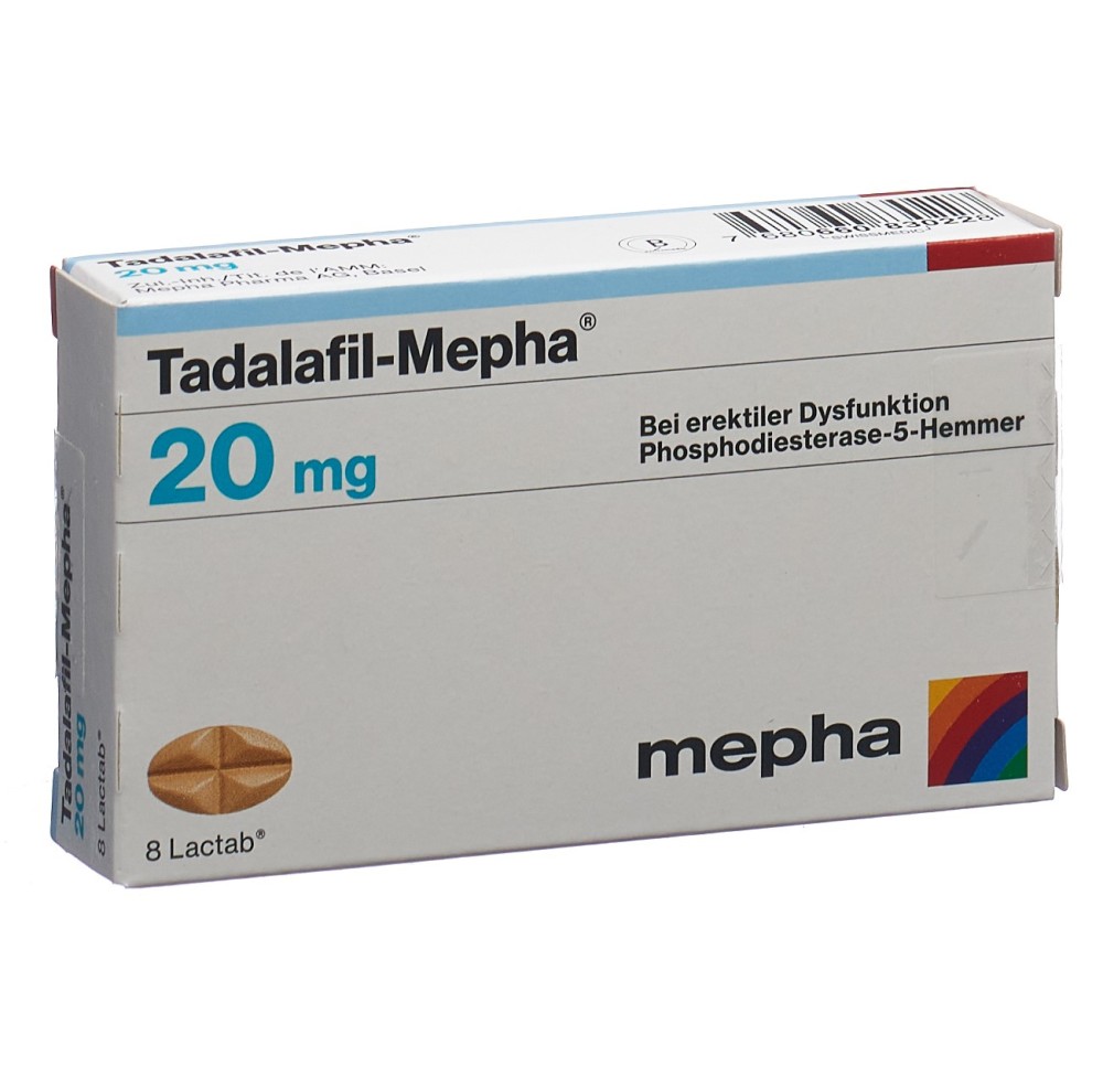 TADALAFIL Mepha cpr pell 20 mg 8 pce TADALAFIL Mepha cpr pell 20 mg 8 pce