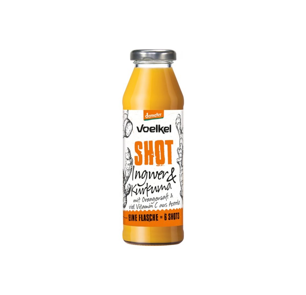 VOELKEL shot gingemb & curcuma demeter fl 280 ml