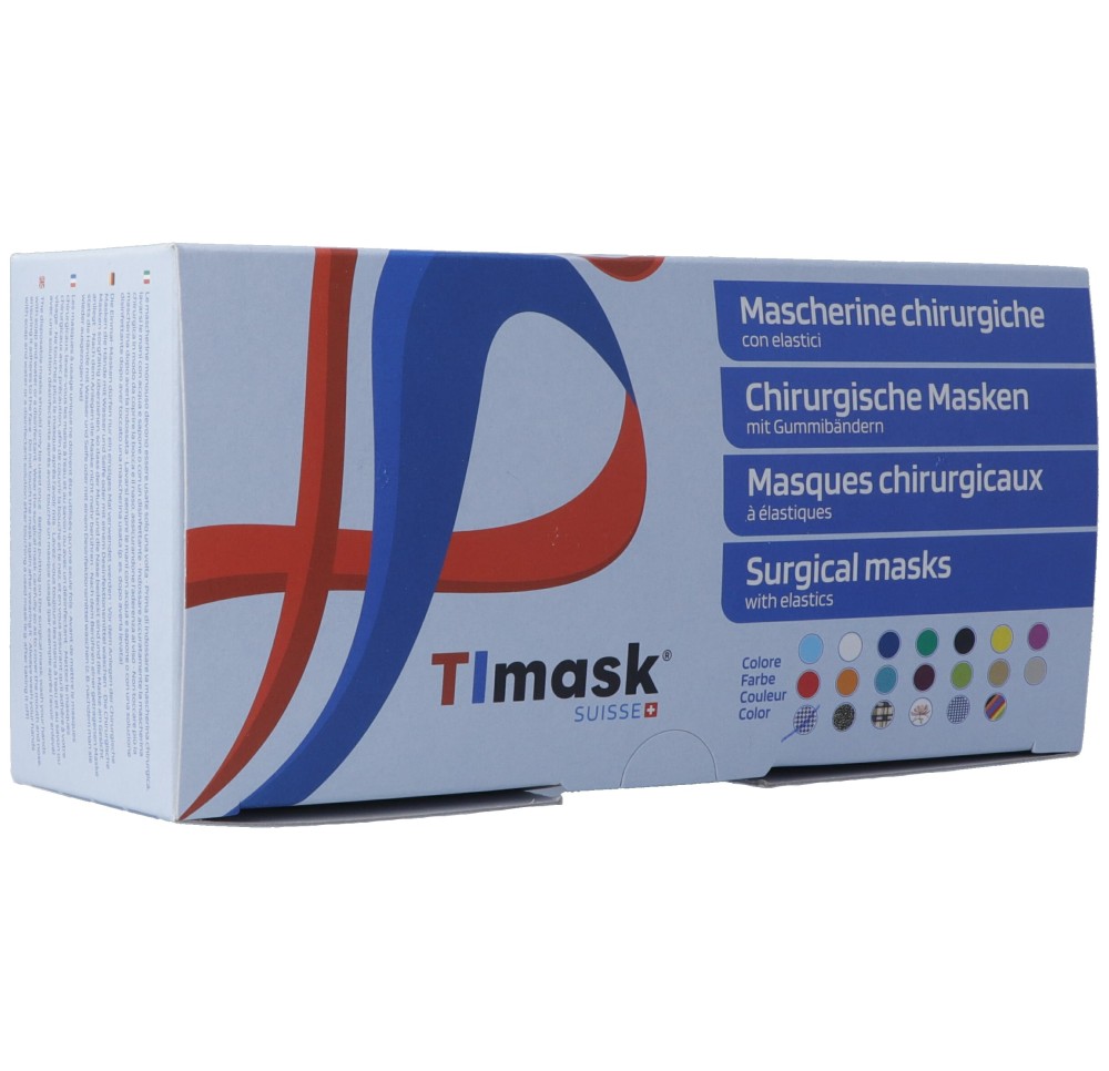 TIMASK Masque médical jet type IIR carreaux 20 pce