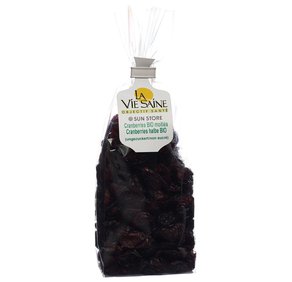 LA VIE SAINE cranberries moitiés n sucré bio 200 g