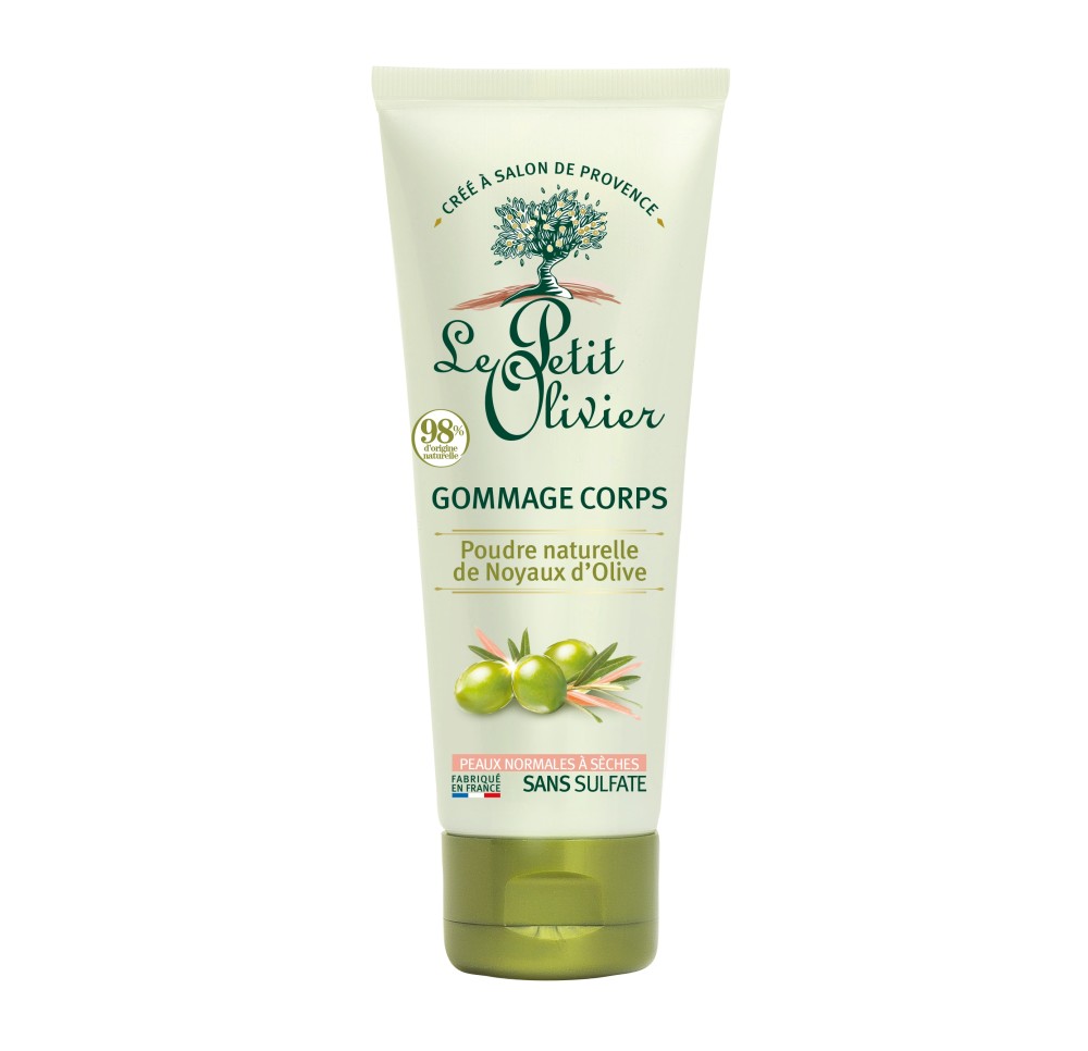 LE PETIT OLIVIER gommage corps noyaux olive 200 ml LE PETIT OLIVIER gommage corps noyaux olive 200 ml