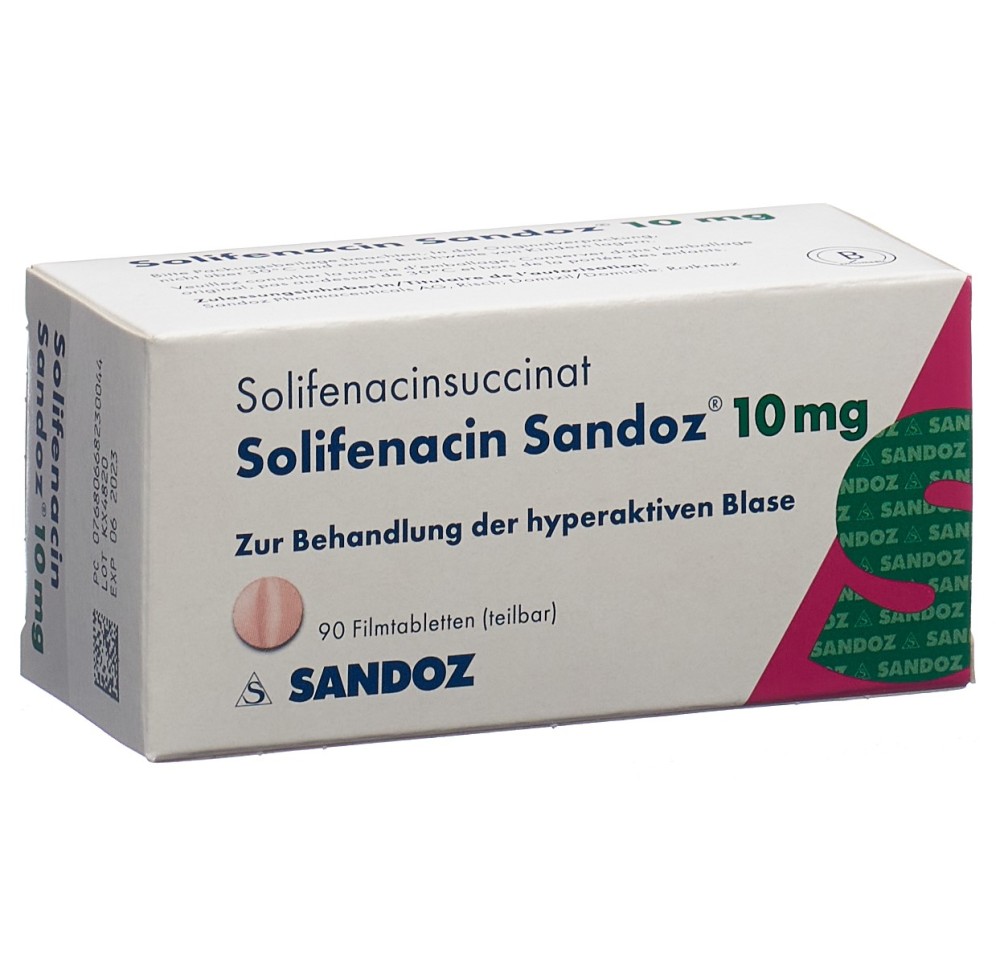 SOLIFENACINE Sandoz cpr pell 10 mg 90 pce