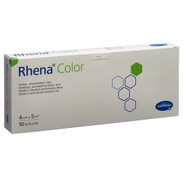 RHENA Color bandes élast 4cmx5m bleu ouv 10 pce